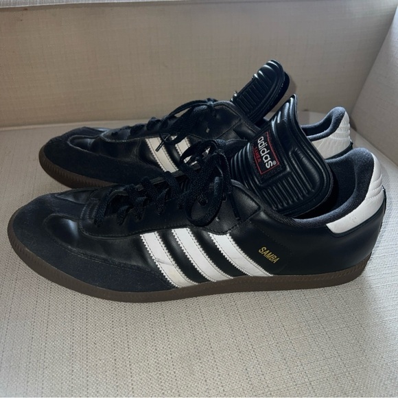 adidas | classic samba black leather sneakers MENS 13 - Picture 5 of 11
